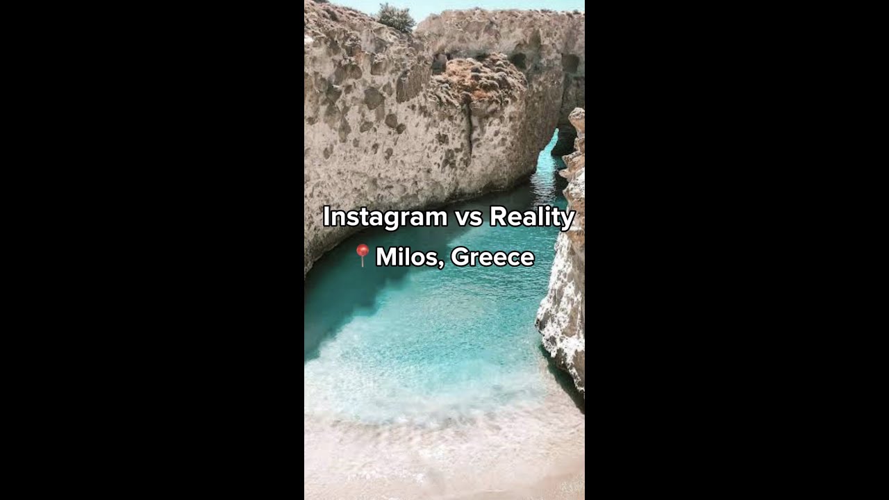 Papafragas caves = Poop Soup 😂💩. Instagram versus reality in Milos