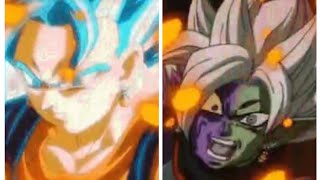 vegito ssj blue vs fusion zamasu gif(no sound)from dragon ball super