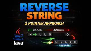 Reverse String in Java using 2 Pointer Approach | TCS NQT Coding Ques | Easy & Optimal | Most Asked