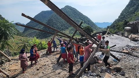 Mở Đại tiệc Quá  tảikhởi công ngôi nhà số 2 Sán Xì Lủng  Mèo Vạc. Nguyễn Tất Thắng