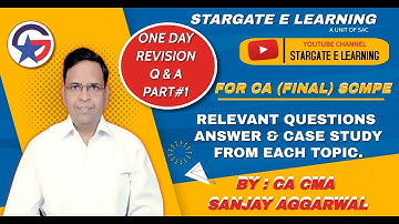 CA Final Costing SCMPE One Day Revision Q&A Part-1 By CA Sanjay Aggarwal sir