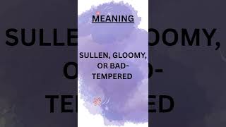 WORD MEANING- MOROSE #wordofthemonth #wordforbeginners #wordoftheday #wordmeaning#wordpress#ytshorts