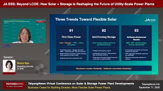 Going Beyond LCOE to Understand the Real Value of Solar + Storage Projects | Gloria Gao, JA ESS