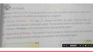CLASS VII (COMPUTERS) CHAPTER 1 COMPUTER HARDWARE AND SOFTWARE TOPIC : SOFTWARE