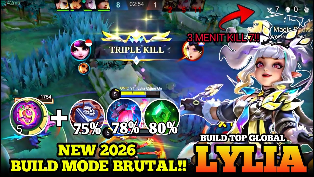 BUILD TERSAKIT LYLIA 2026 TERBARU!! CARA MAIN LYLIA 2026 | Build Top 1 Global Lylia ~ Lylia Gameplay
