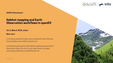 SONATA Workshop - Habitat mapping and Earth Observation Workflows: Getting started with openEO, p.1