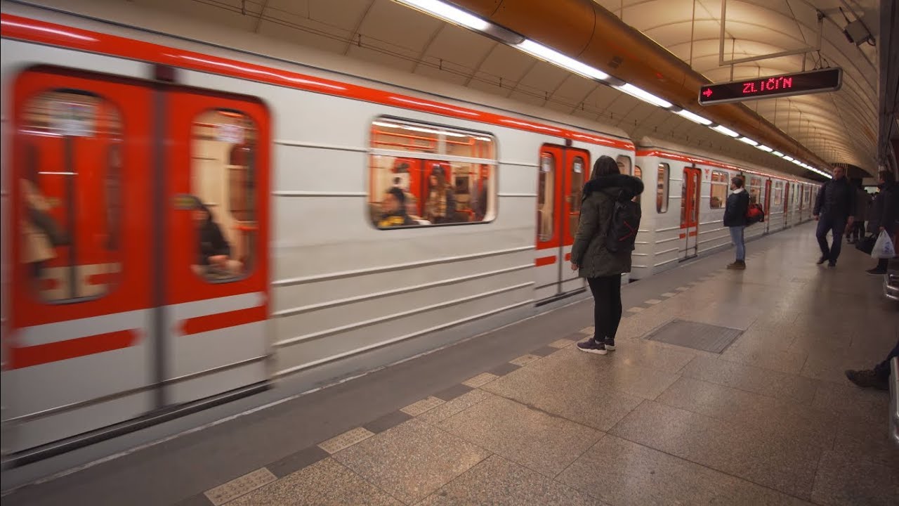 Czech Republic, Prague, metro ride from Křižíkova to Florenc
