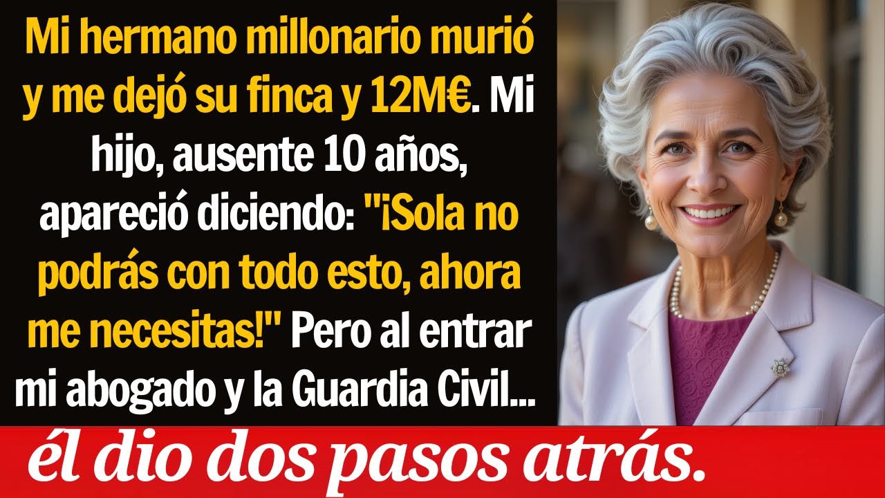 Mi hermano murió y me dejó su fortuna. De repente, apareció mi hijo, distanciado durante años.