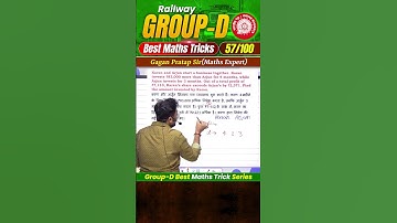 #57 RRB Group-D Best Maths Tricks Series 🔥 Gagan Pratap Sir #railway #groupd #selectionway