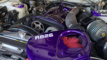 Skyline GTR Valve cover gets powder coat and new seals!