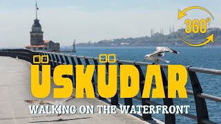 A Tour By The Üsküdar Waterfront - Üsküdar Sahilde Yürüyüş - 360 Vr Video