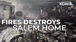Fire destroys Salem home, displaces resident and dog
