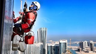 HANGING OFF A SKYSCRAPER !!!