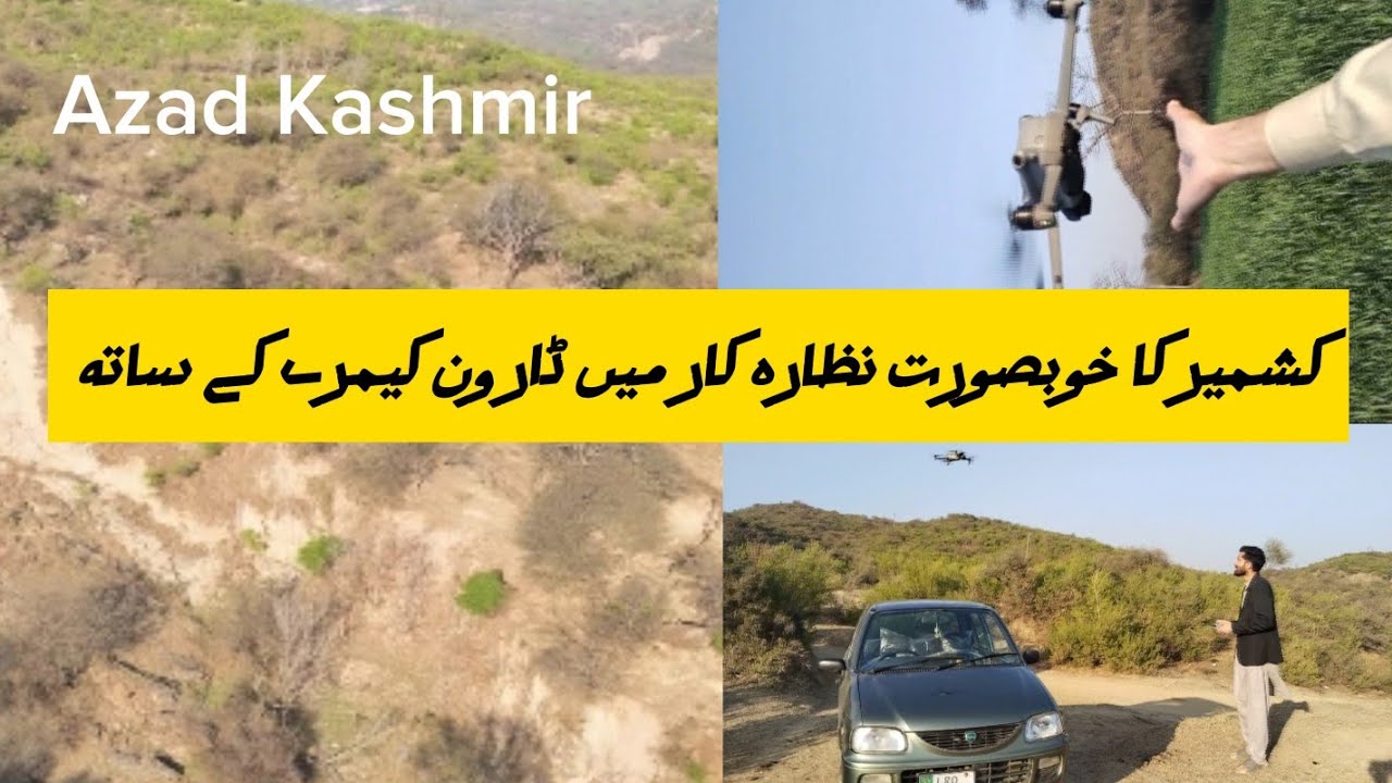 Beautiful view of Kashmir in car with Drone camera / Kashmir vlog/ Kashmir k khubsurit view point 