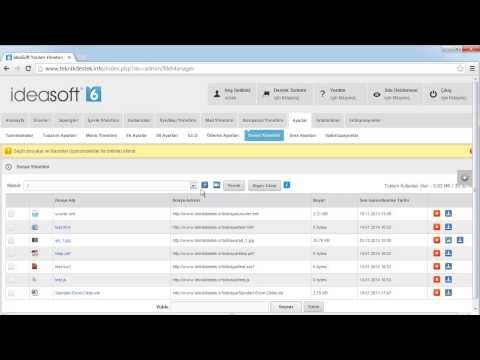 (Yeni) Ideasoft v6 Paneli - Dosya yönetimi kullanımı