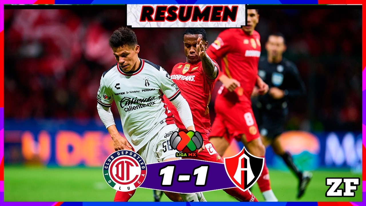 ASI FUE EL INCREIBLE EMPATE DE ATLAS Y TOLUCA LIGA MX JORNADA 11 ...