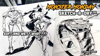 Sketchaday LIVE - "Soft & Wet", Motorcycle and A Watch! screenshot 4