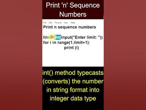 python program to print n natural numbers #shortsviral #bintuharwani # ...