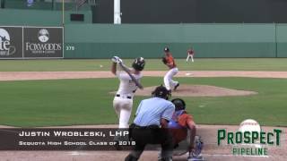 Justin Wrobleski prospect video, LHP, 2 Sequoya High School Class of 2018