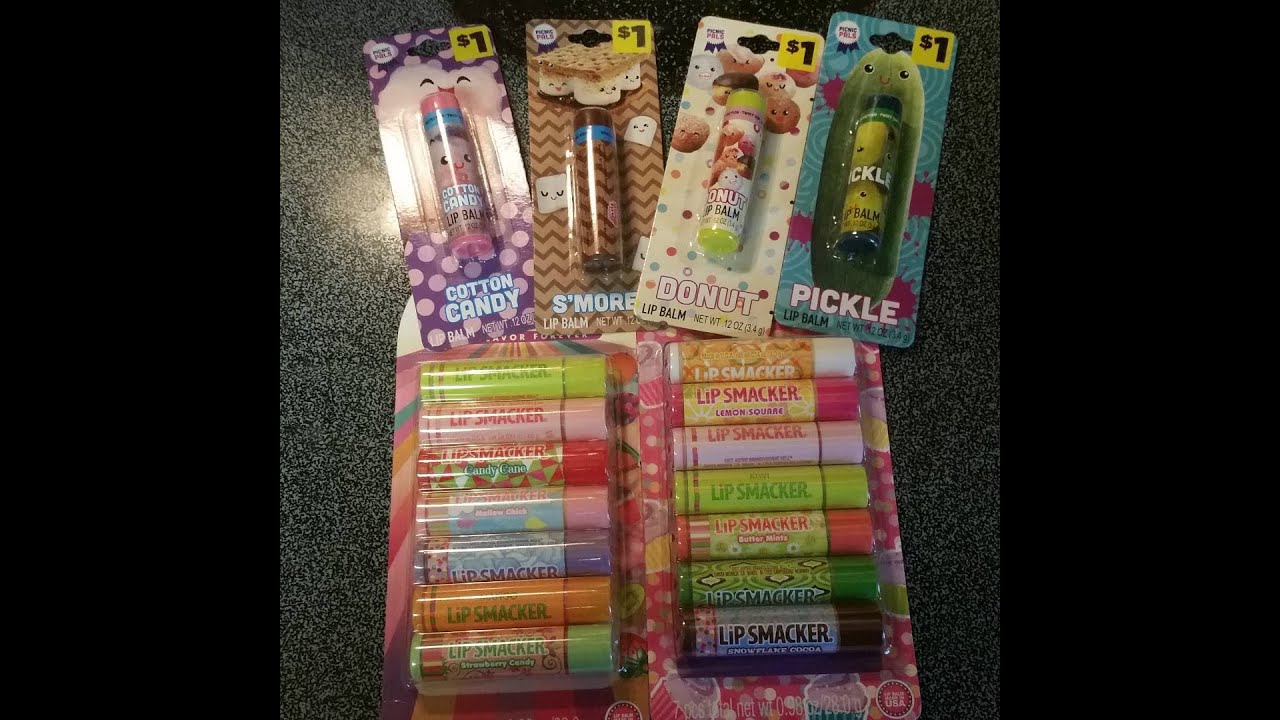 My Dollar General Lip Smacker Haul & Lotta Luv lip Balms YouTube