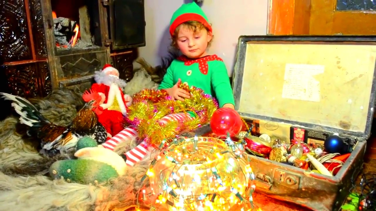 Влог, Стася, эльф, новогодние игрушки, разбор, у печи.