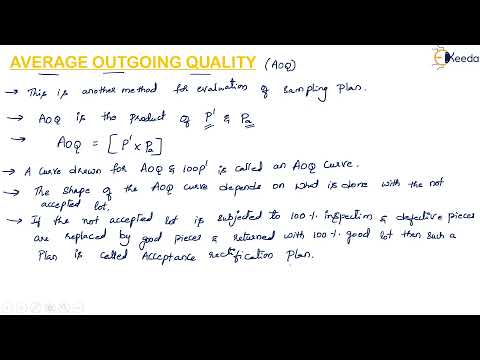 Average Outgoing Quality AOQ - Sampling Technique - Metrology and Quality Engineering thumbnail