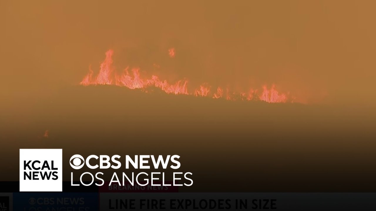 Line Fire explodes in size to more than 7,000 acres, forcing evacuation ...
