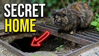 Her SECRET was underground! CAT hid her newborn KITTENS in the dark 😲🐾