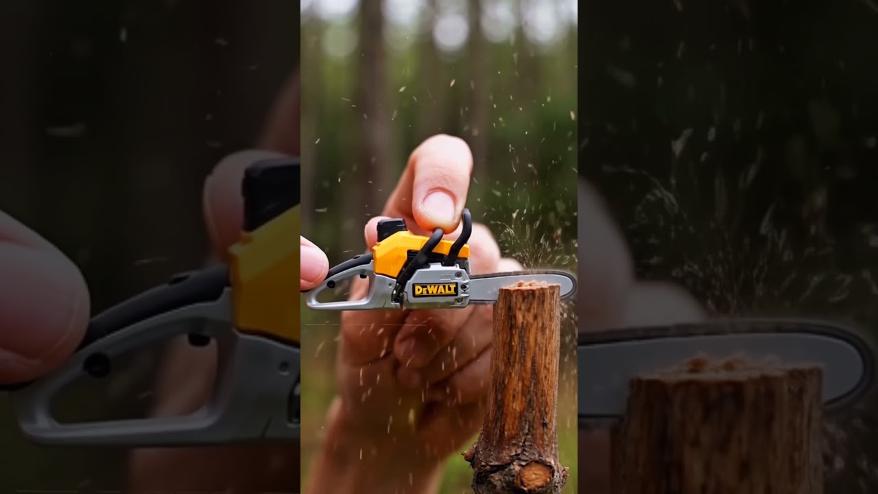 This Small Chainsaw Handles Wood Easily! 😲🔥 