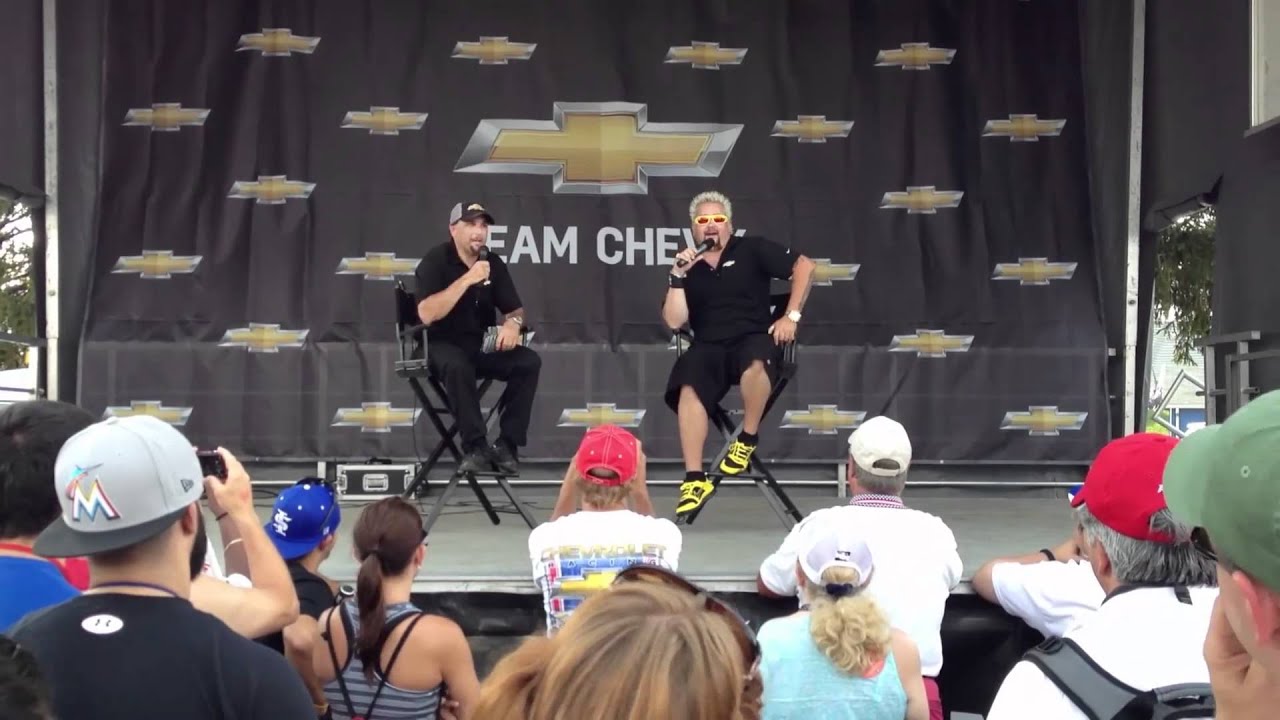 Guy Fieri with JOHNNY D. THE MOTIVATIONAL COWBOY  at Chevy NASCAR