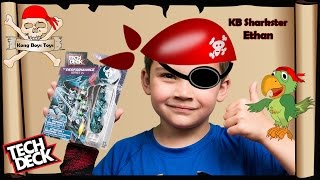 Tech Deck Pirate Fingerboard Opening Close up Unboxing and Review in 4K! Foam Grip! Toy Review