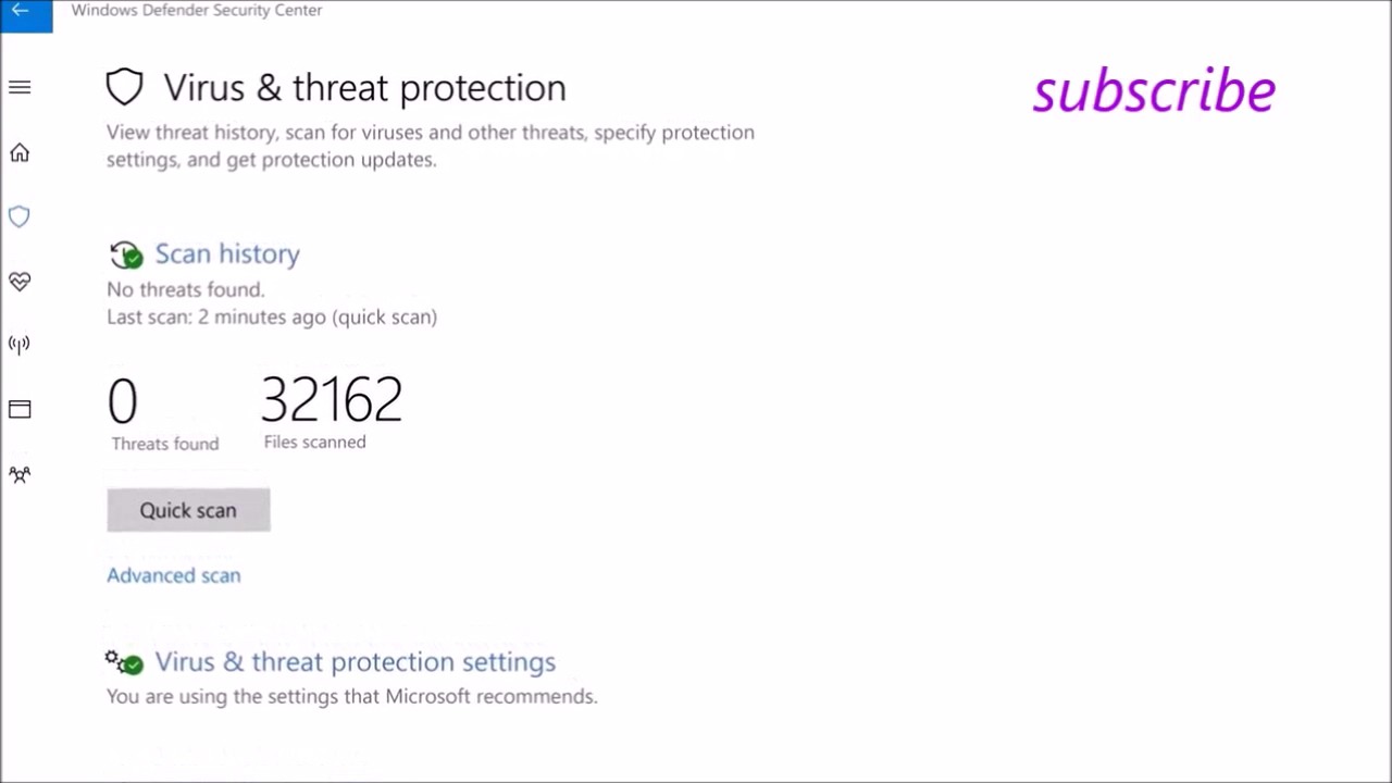 Windows Best Virus & Threat Protection Security System For Windows