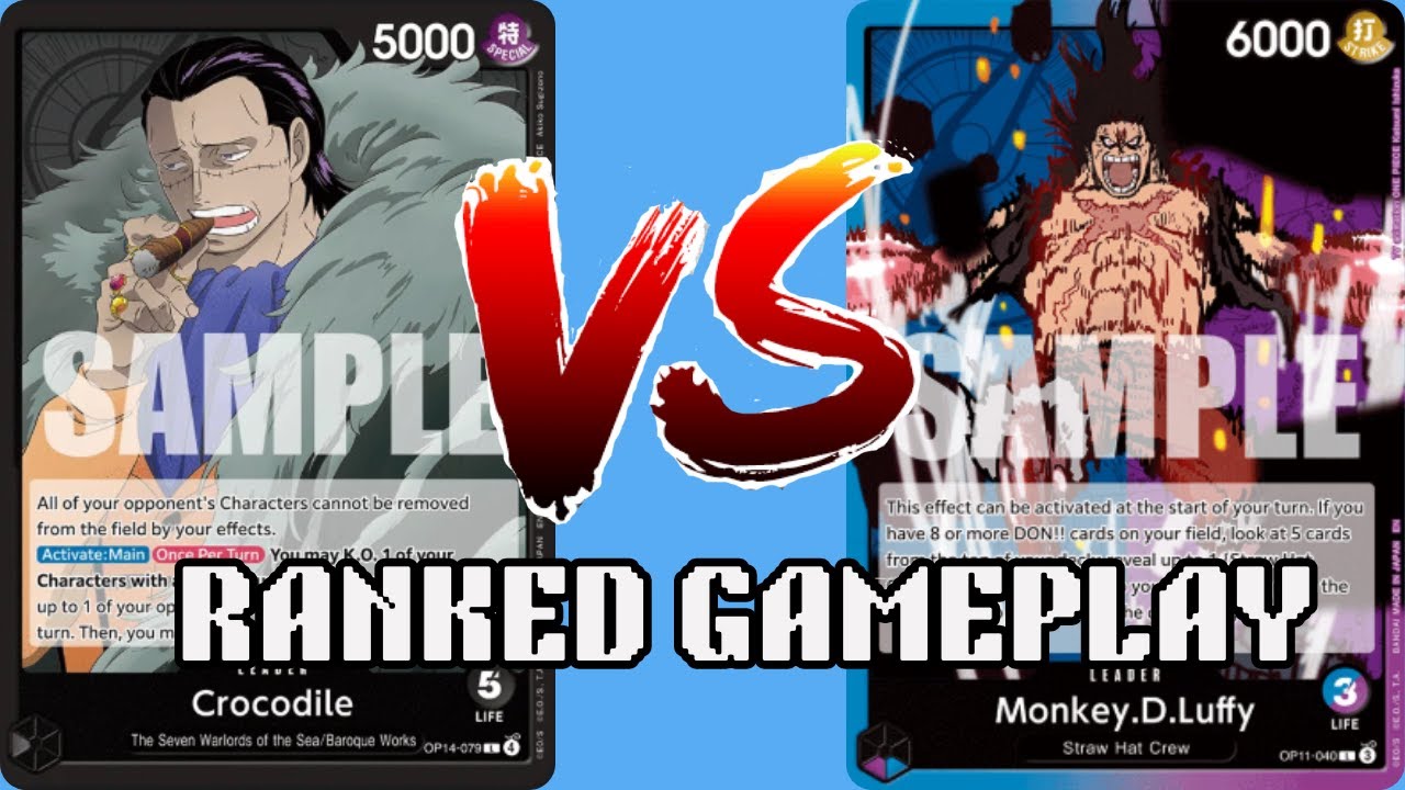 [OP14] Black Crocodile vs Blue Purple Luffy High Rated One Piece TCG