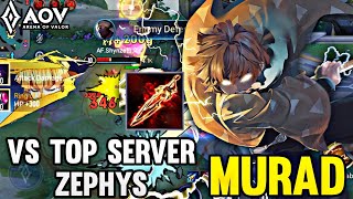 MURAD/ZENITSU GAMEPLAY | VS TOP SERVER ZEPHYS - ARENA OF VALOR screenshot 5