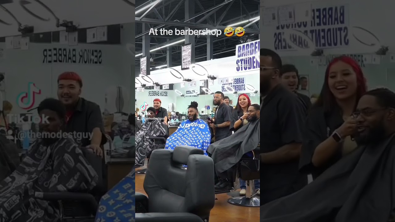 At the barbershop 🤣 
