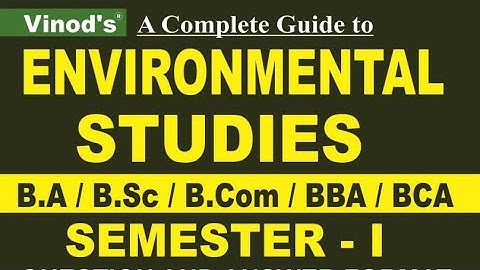 JAMMU (SEM-I) ENV. B.A / B.Sc / B.Com/BBA/BCA - ENVIRONMENTAL EDUCATION (E) JAMMU UNIVERSITY - VINOD