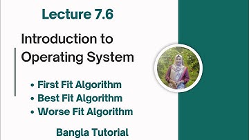 Lec: 7.6 First | Best | Worse Fit Algorithm |Memory Management | Operating System | Bangla Tutorial 