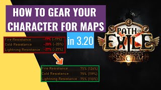 How to gear your character for maps! PoE 3.20 Sanctum