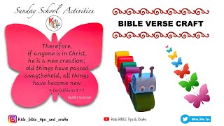 Bible Verse Craft | Butterfly 🦋  | New life | Sunday School activities | Bible craft |  🐛