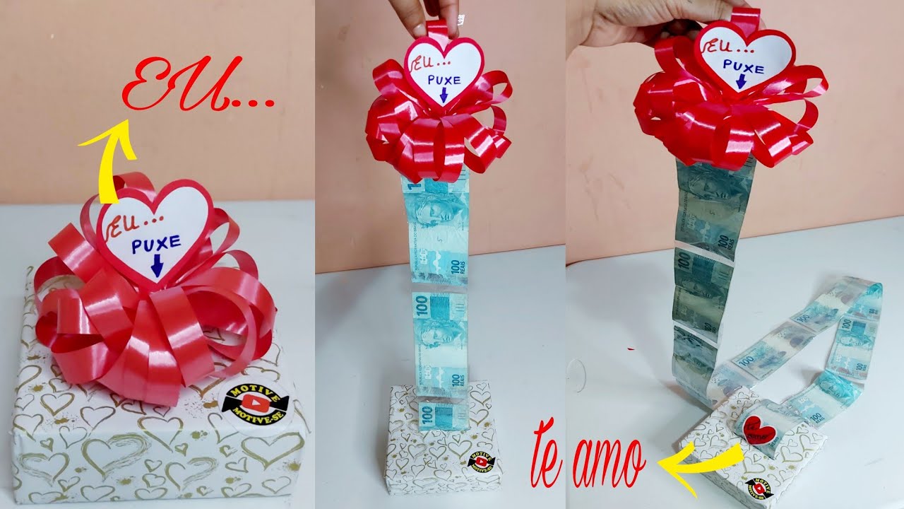 CAIXA SURPRESA PRESENTE SUPER FÁCIL/puxe aqui