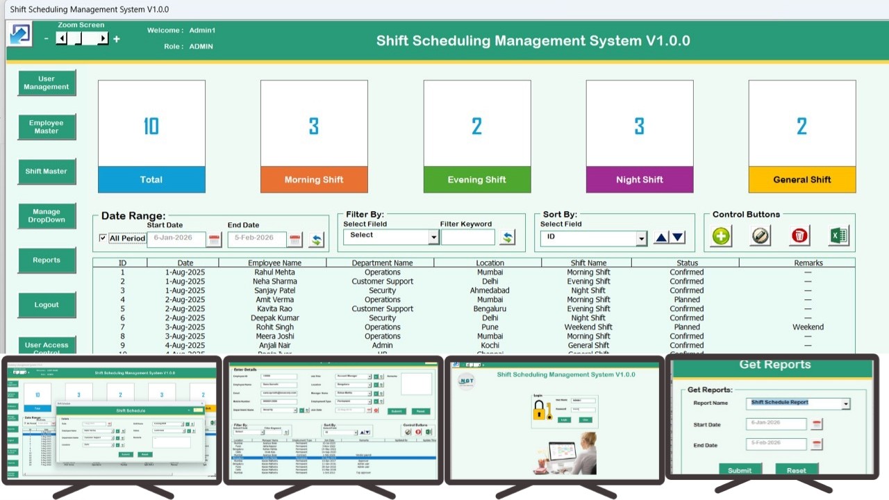 Shift Scheduling Management System V1.0 - YouTube