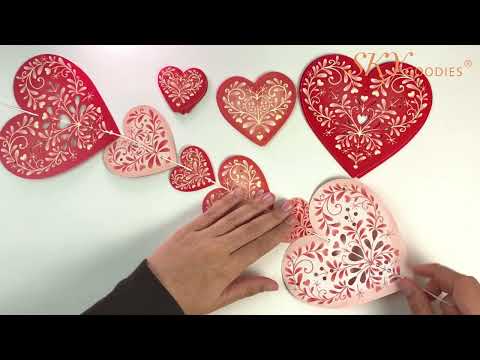 How to assemble your Sky Goodies Sweet Hearts Premium Paper Bunting: home decor paper craft