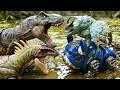 T-REX Vs BECKLESPINAX Vs RUMBLEHORN 🦖 Jurassic World Rebirth | ASMR Dinosaur Toy Sounds