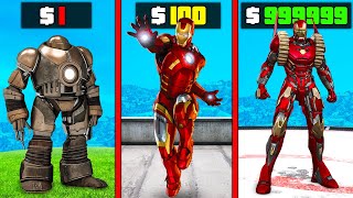 $1 IRONMAN to $1,000,000,000 IRONMAN in GTA 5