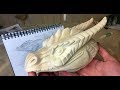 Dragon head wood carving  made from birch wood by jonasolsenwoodcraft