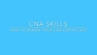 CEU and How to Renew Your CNA Certificate