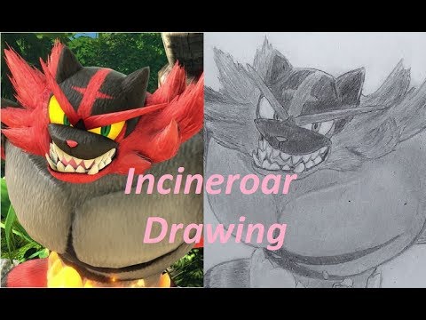 Alexis Lennox the Girl of Drawings Incineroar Drawing ( Super Smash Bros. Ultimate )