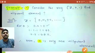 Video Assignment On RiNg Theory { Nilpotent And Idempotent Elements In Ring }