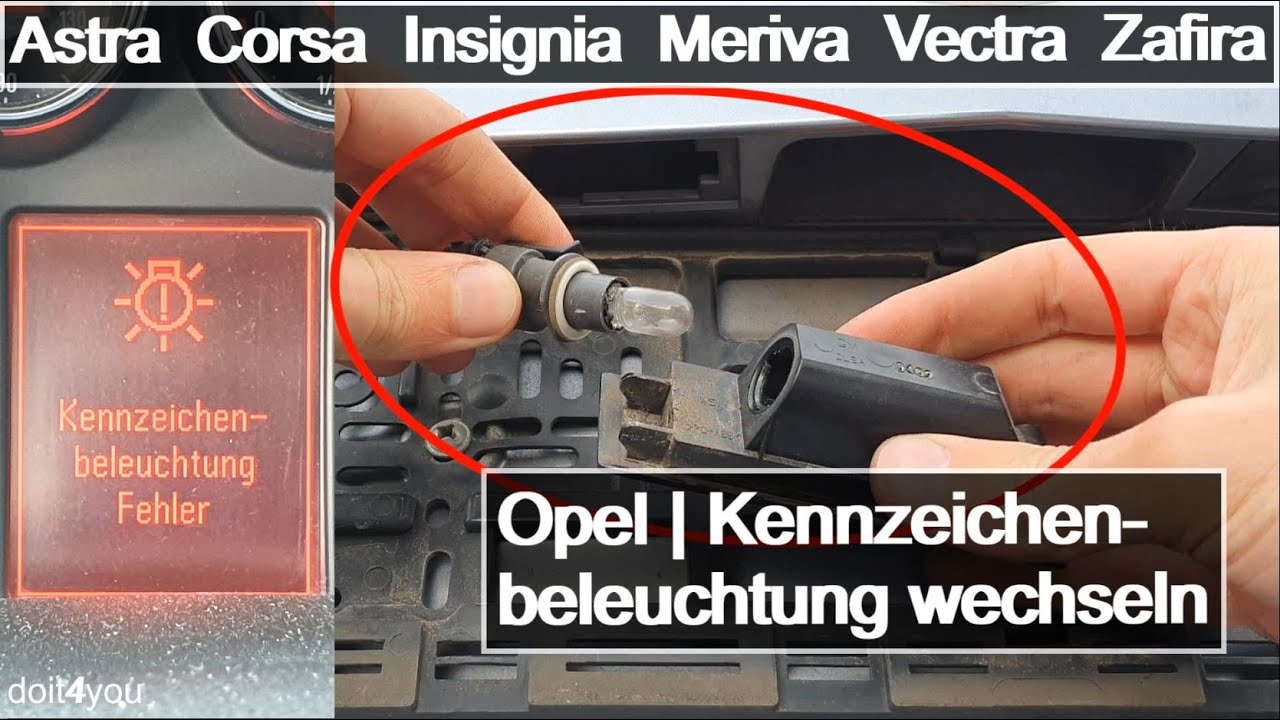Led kennzeichenbeleuchtung Opel Astra Corsa Vectra Meriva Insignia