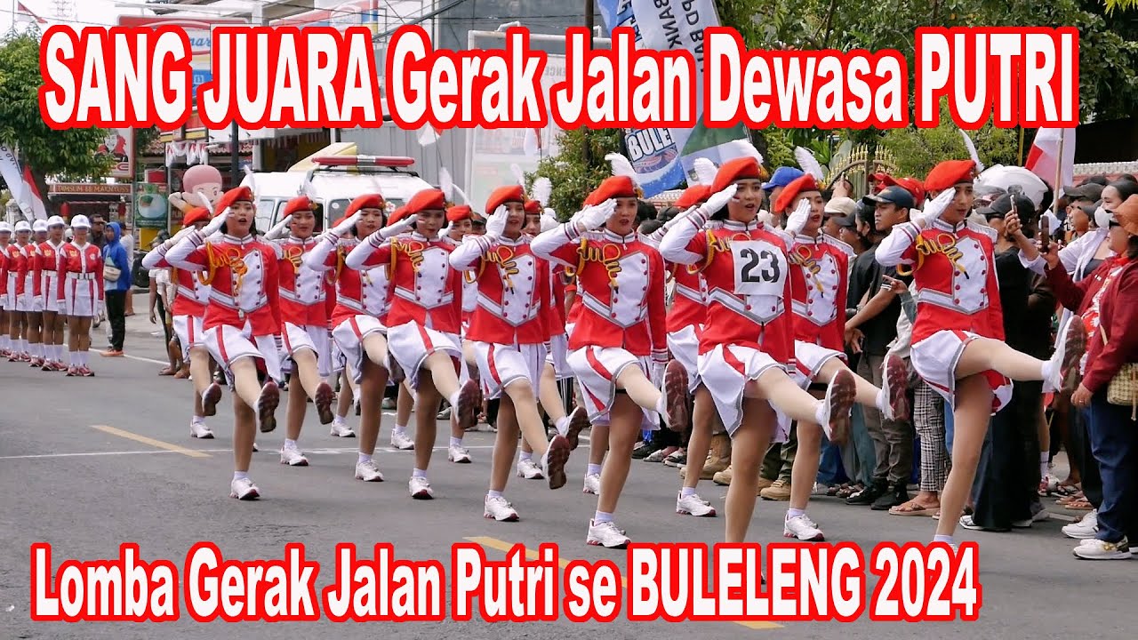 FORMASI START Lomba Gerak Jalan DEWASA PUTRI  2024 - 17 Kilometer Se BULELENG BALI